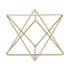 7" Gold Metal Open Geometric Tabletop Sculpture