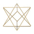 7" Gold Metal Open Geometric Tabletop Sculpture