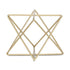 6" Gold Metal Open Geometric Tabletop Sculpture