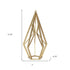 14" Gold Metal Open Geometric Tabletop Sculpture