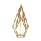14" Gold Metal Open Geometric Tabletop Sculpture