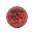 6" Red Paper Mache Hand Painted Orb Decorative Orb