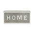 4" Gray And White Metal Home Hand Painted Tabletop Sign