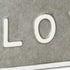 4" Gray And White Galvanized Metal Love Hand Painted Tabletop Sign