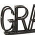 17" Black Metal Grateful Tabletop Sign