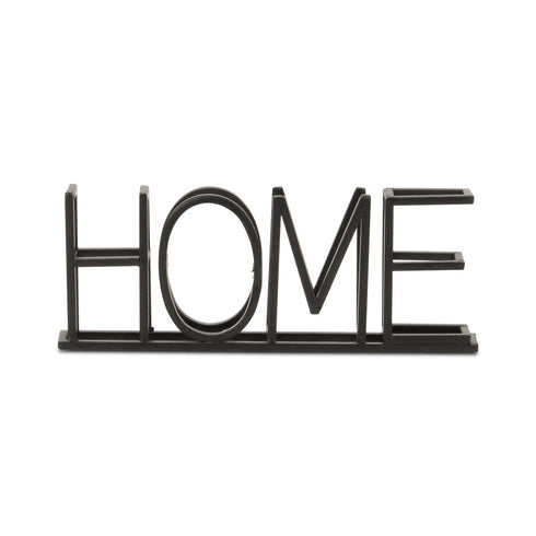 11" Black Metal Home Tabletop Sign