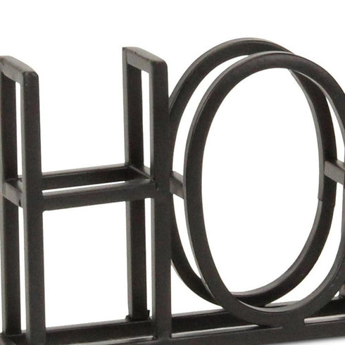 11" Black Metal Home Tabletop Sign