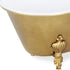 12" Gold And White Metal Hand Painted Decorative Tub
