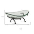 17" Clear And Black Glass And Metal Oval Decorative Bowl With Stand
