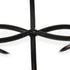 13" Clear And Black Glass And Metal Round Decorative Bowl With Stand