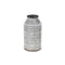 10" Gray Galvanized Metal Geometric Patterned Jug Vase