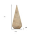 6" Natural Solid Wood Pyramid Decorative Sculpture