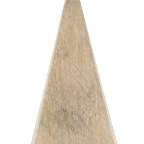 6" Natural Solid Wood Pyramid Decorative Sculpture