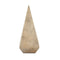 6" Natural Solid Wood Pyramid Decorative Sculpture