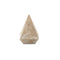3" Brown Solid Wood Pyramid Decorative Sculpture