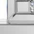 16" Silver And White Faux Crystal And Mirrored Glass Table Clock