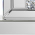16" Silver And White Faux Crystal And Mirrored Glass Table Clock