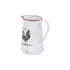 8" Black And White Metal Farm Fresh Chicken Decorative Jug