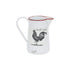 8" Black And White Metal Farm Fresh Chicken Decorative Jug