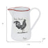 8" Black And White Metal Farm Fresh Chicken Decorative Jug