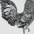 8" Black And White Metal Farm Fresh Chicken Decorative Jug