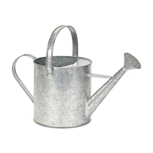 9" Gray Galvanized Metal Decorative Watering Can