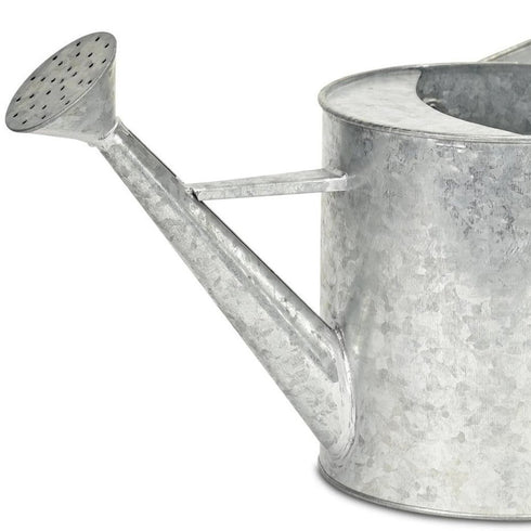 9" Gray Galvanized Metal Decorative Watering Can