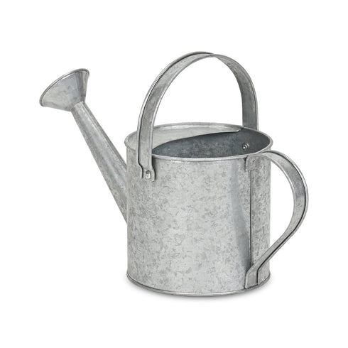 7" Gray Galvanized Metal Decorative Watering Can