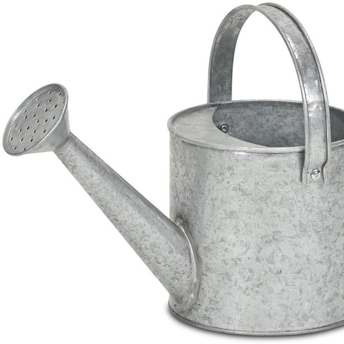 7" Gray Galvanized Metal Decorative Watering Can