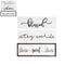 24" X 9" White And Black "Bless", "Stay A While", "Home Sweet Home" Wood Wall Decor
