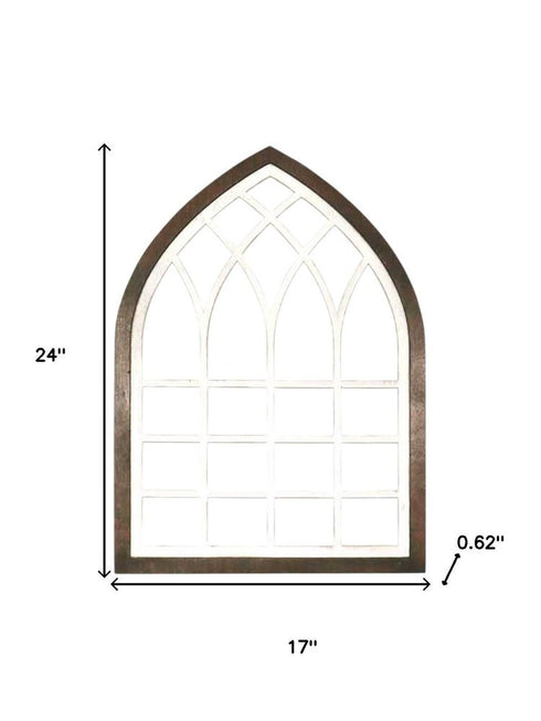 24" X 17" Brown And White Wood Wall Decor
