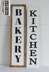 11" X 26" Black Brown And White Reversible Kitchen Wood Hanging Wall Decor