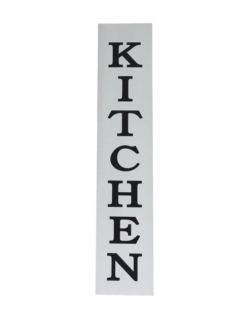 11" X 26" Black Brown And White Reversible Kitchen Wood Hanging Wall Decor