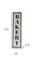 11" X 26" Black Brown And White Reversible Kitchen Wood Hanging Wall Decor