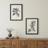 Set of Two Black And White Botanical Leaves Framed Art
