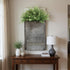 19" X 8" Silver And Green Wood Hanging Wall Decor
