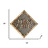 19" X 18" Gray And Natural Man Cave Metal And Wood Wall Decor