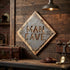 19" X 18" Gray And Natural Man Cave Metal And Wood Wall Decor