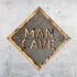19" X 18" Gray And Natural Man Cave Metal And Wood Wall Decor