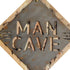 19" X 18" Gray And Natural Man Cave Metal And Wood Wall Decor