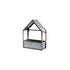 Set of Two Gray Galvanized Metal Novelty House Shaped Hanging Planters