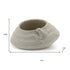 Set of Two Beige Porcelain 1 Ounce Frog Round Pot Planters
