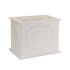 Set of Three White Wood Geometric Rectangular Planter Boxes