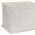 Set of Three White Wood Geometric Rectangular Planter Boxes