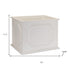 Set of Three White Wood Geometric Rectangular Planter Boxes