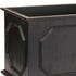 Set of Three Black Wood 1 Ounce Geometric Rectangular Planter Boxes