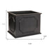 Set of Three Black Wood 1 Ounce Geometric Rectangular Planter Boxes
