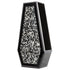 14" Black And Silver Glass Table Vase With Faux Crystals