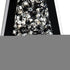 14" Black And Silver Glass Table Vase With Faux Crystals
