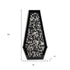 14" Black And Silver Glass Table Vase With Faux Crystals